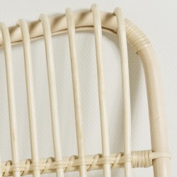Fauteuil Boucle en canne de rotin finition naturel verni