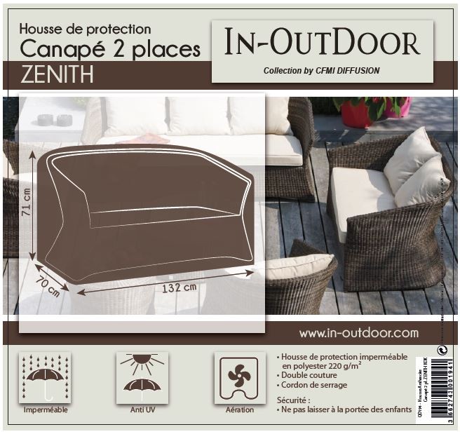 Housse de protection pour Canapé 2 places Zenith en résine
