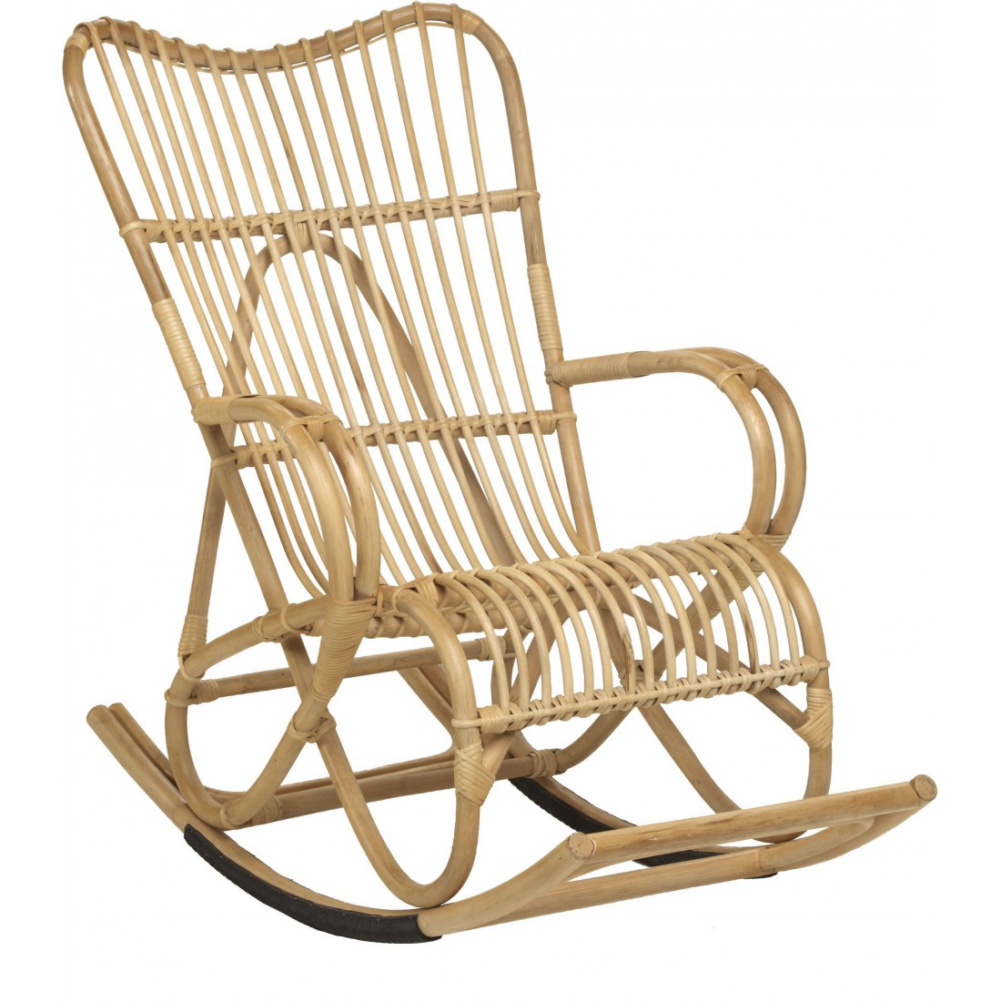 Fauteuil Rocking Chair Marlène en canne naturelle