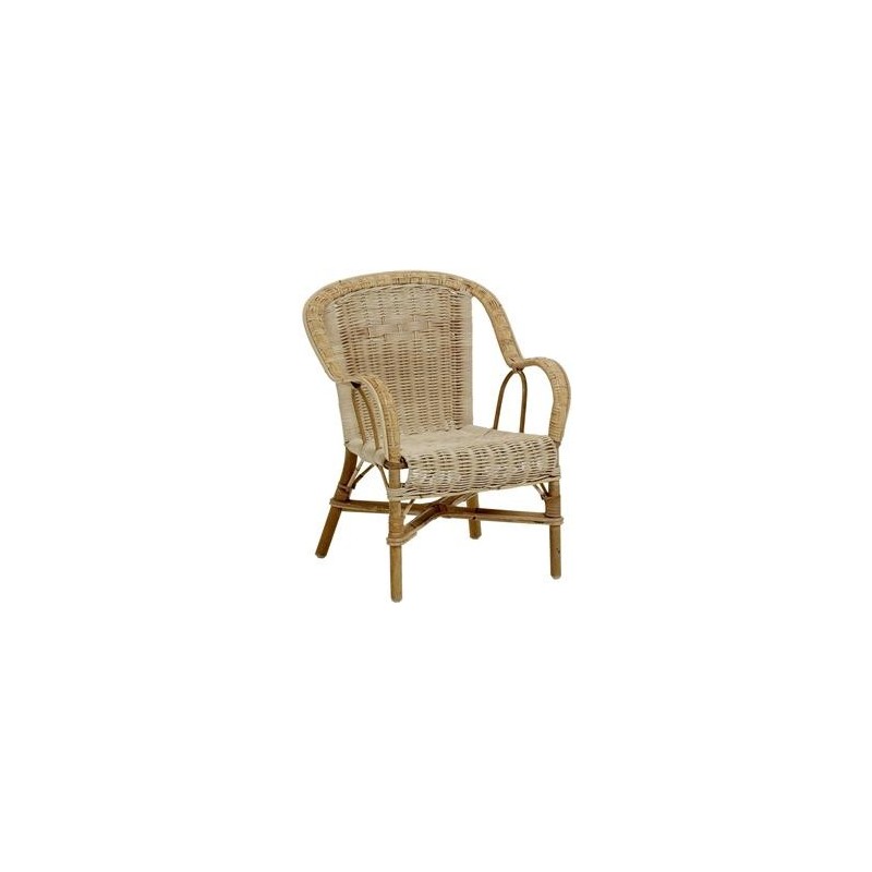 Fauteuil enfant Swan naturel en moelle de rotin 
