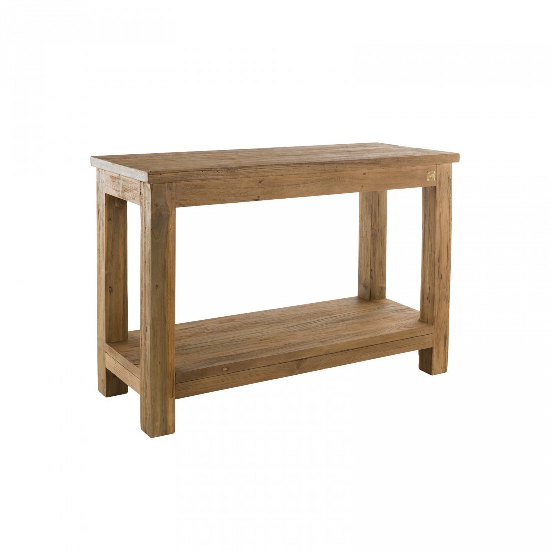 Etagère 2 niveaux Drift en Teck recyclé brossé - Naturel