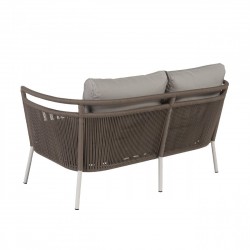 Canapé de jardin 2 places corde tressée Vegas