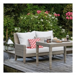 Canapé de jardin résine Allan galet