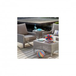 Fauteuil de jardin Allan  en résine coloris Galet 