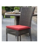  Chaise de jardin Isabelle  en résine fine coloris poivre option coussin