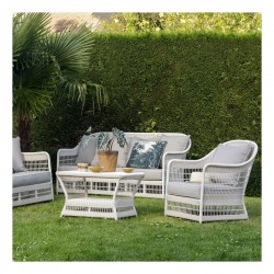 Canapé de jardin 3 places résine Biarritz