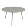 Table basse Sienna diamètre 80 alu gris béton