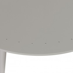 Table basse Sienna diamètre 80 alu gris béton