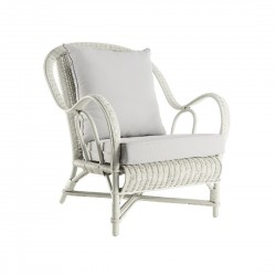 Fauteuil en rotin Nantucket laqué Blanc IOD Design