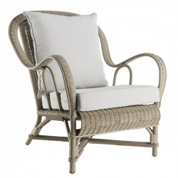 Fauteuil en rotin Nantucket laqué Cendre IOD Design