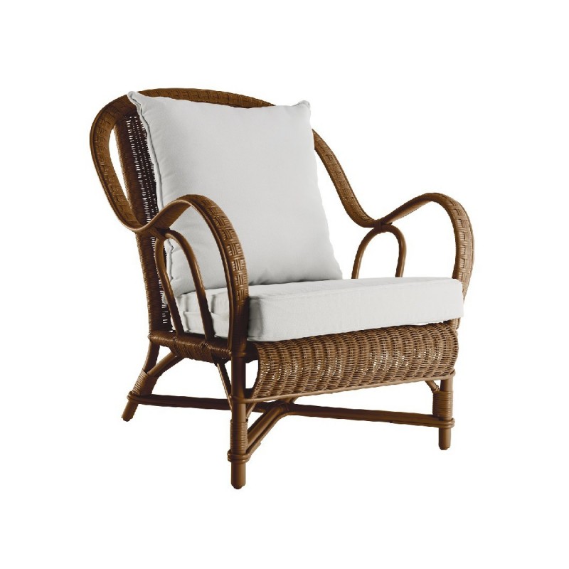 Fauteuil en rotin Nantucket laqué Cuivre IOD Design