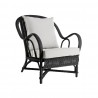 Fauteuil en rotin Nantucket laqué Noir IOD Design