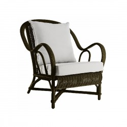 Fauteuil en rotin Nantucket laqué Vert Bronze IOD Design