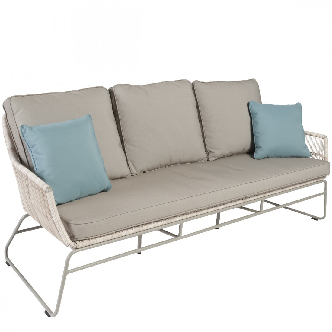 Canapé de jardin 3 places en résine Maldives