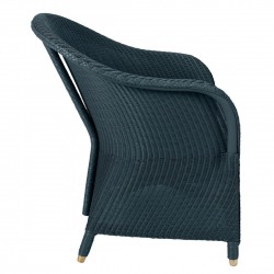 fauteuil-lloyd-loom-sidonie- finition bleu paon