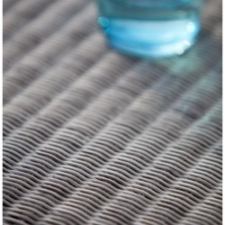 Fauteuil Bridge de jardin Nemo en résine fine tressée coloris Galet