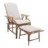 Chaise longue Bagatelle en rotin foncé