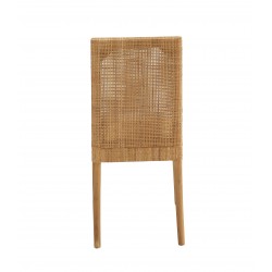 Chaise Saigon en éclisse de rotin naturel avec coussin