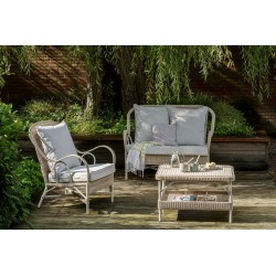 Fauteuil Garrigues résine dune avec coussins