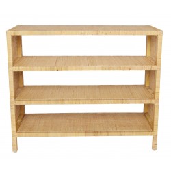 Etagère console Saigon en éclisse de rotin naturel